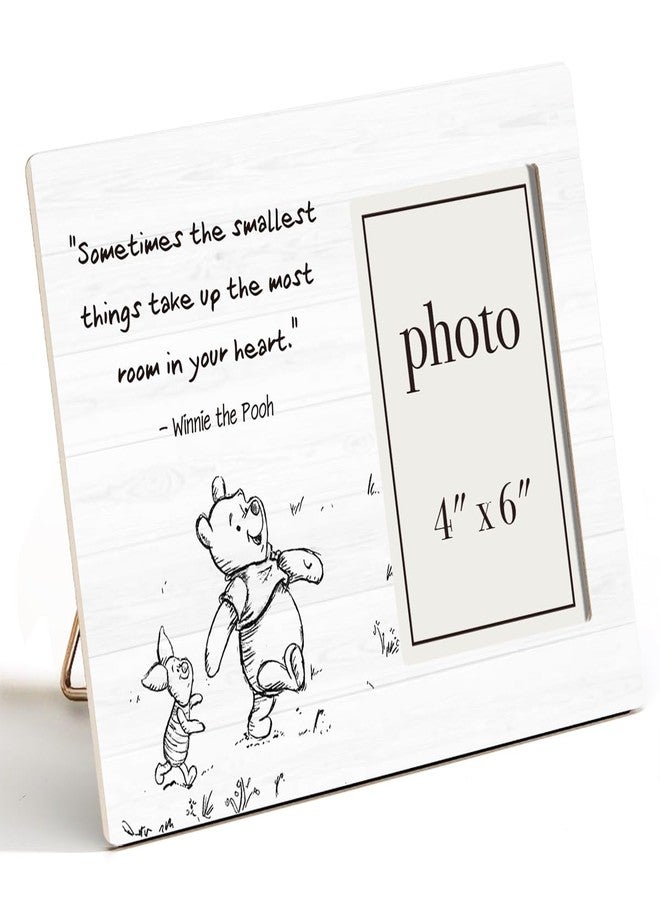 AKFVNSFK Classic Pooh Bear Nursery Picture Frame, Baby Gifts for Nursery, Baby Shower Gifts for New Parents Photo Frame for 4 x 6 Inch Photo - Image 1